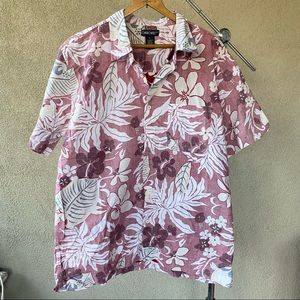 Cherokee Faded Print Hawaiian Shirt - size Large